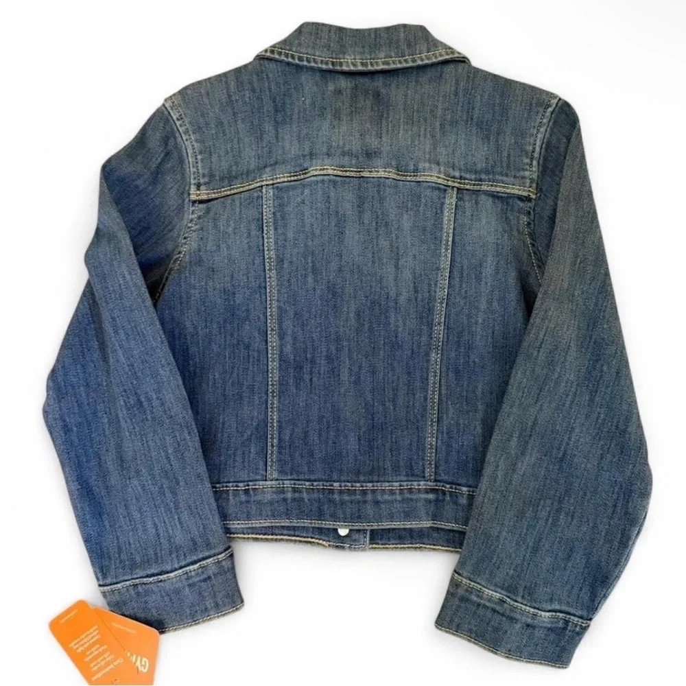 Gymboree Girls Denim Jacket Size 5–6 Blue Classic Jean Jacket NWT